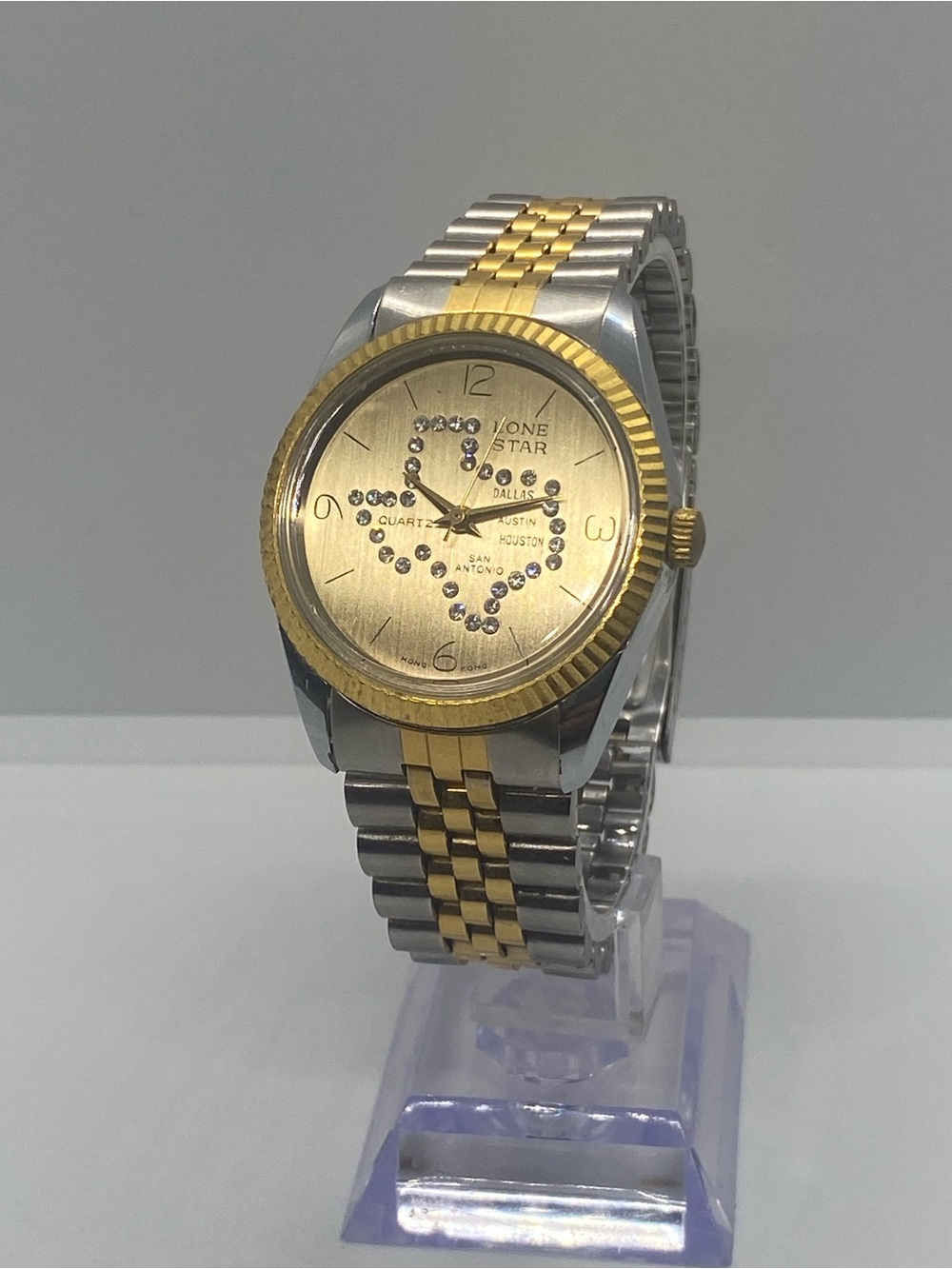 Texas Lone Star Two-Tone Mens Quartz Watch